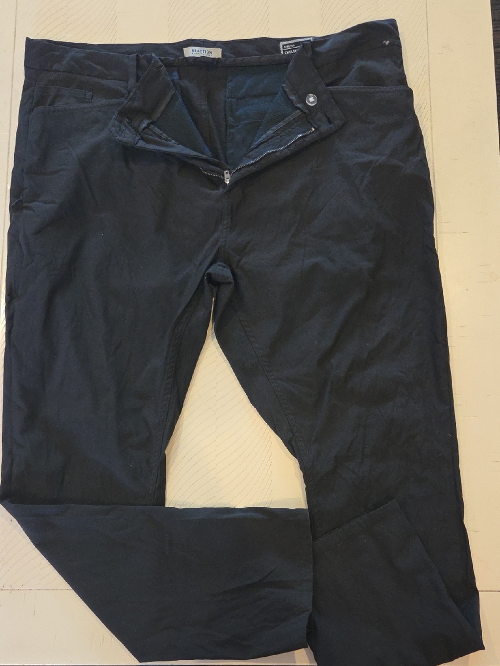 Kenneth Cole Black Pull-On Stretch Dress Pants